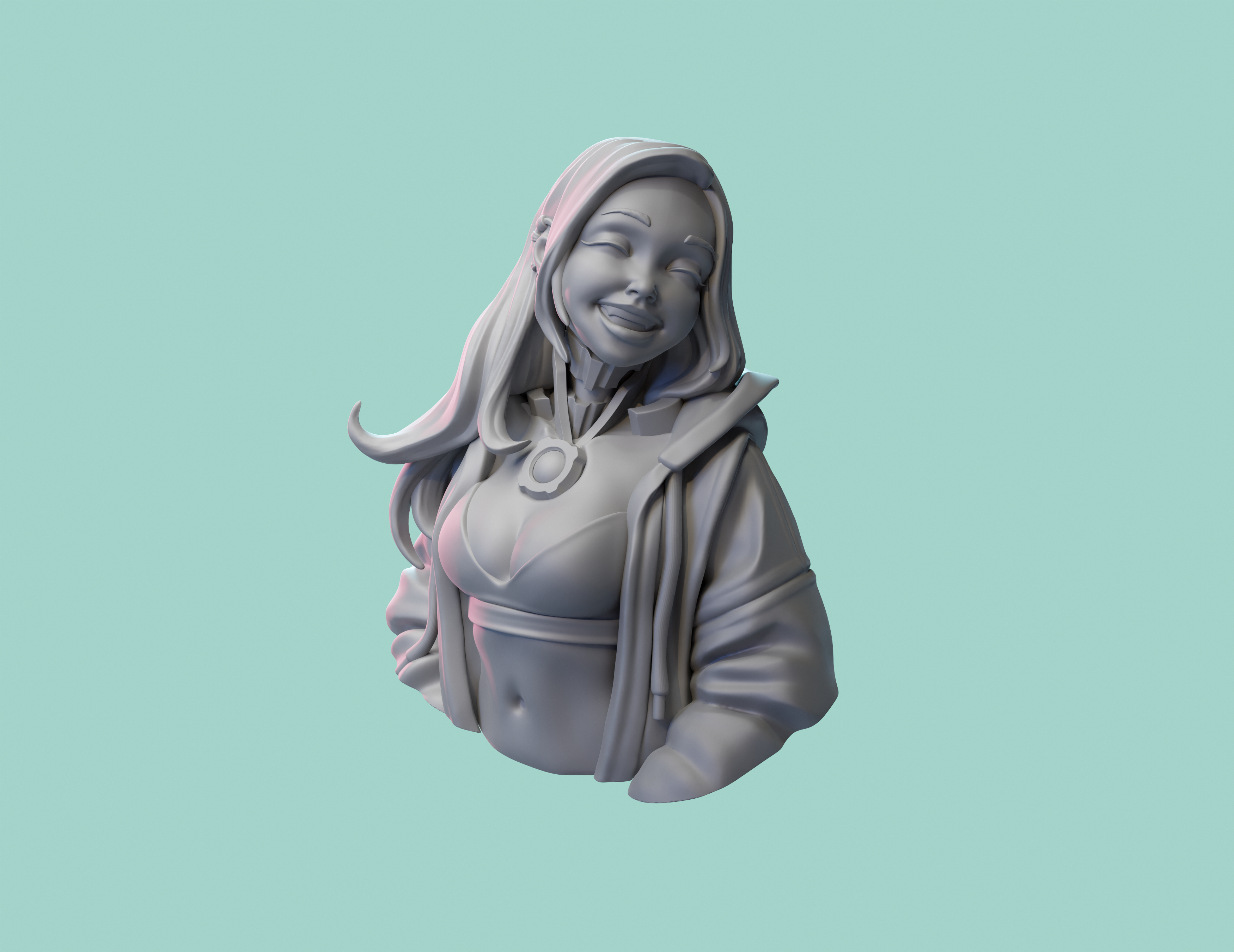 Sci-fi cute bust